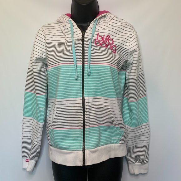 Billa Bong Striped Full Zipper Hoodie - Picture 1 of 9
